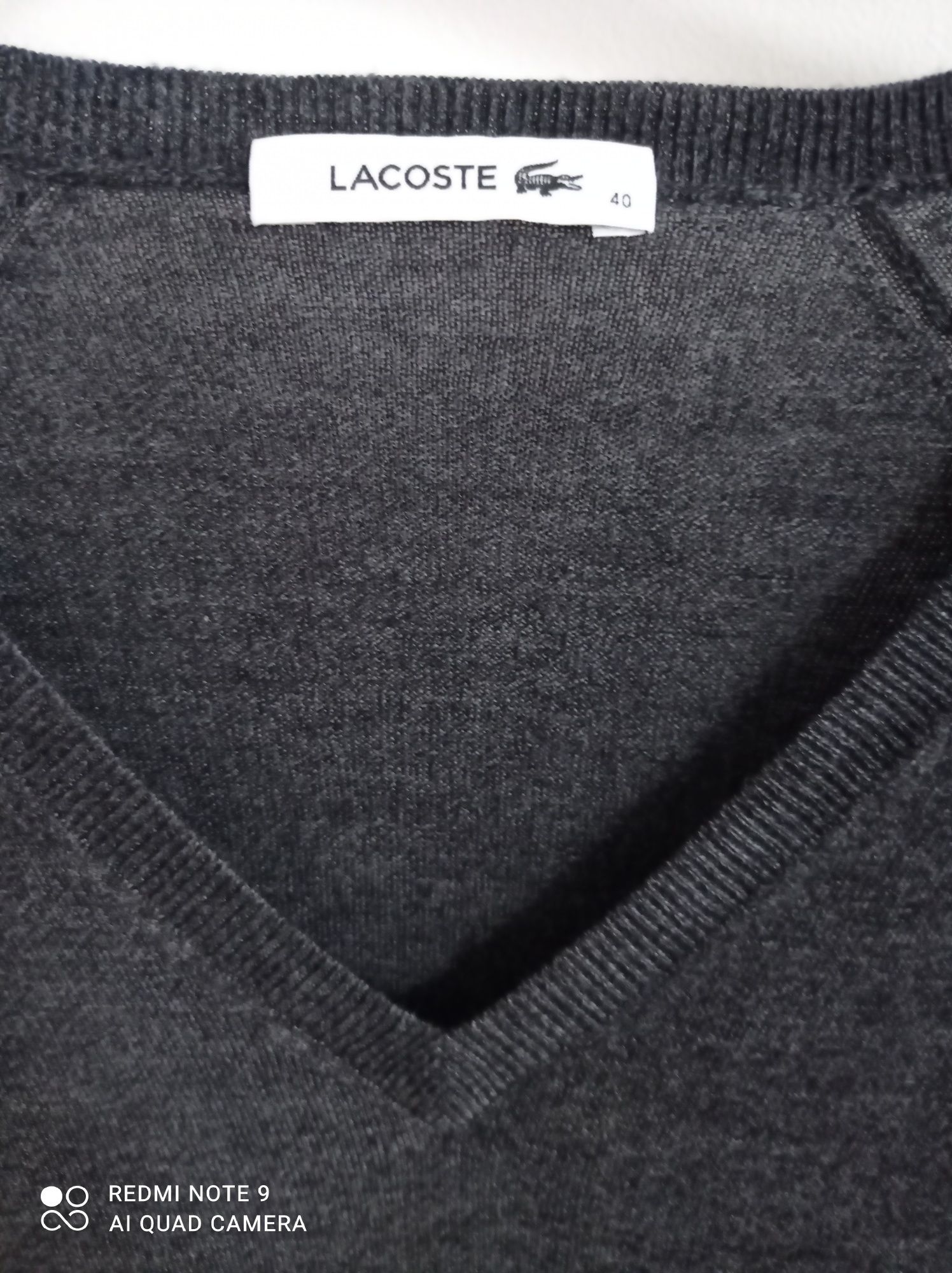 Sukienka Lacoste Merino Extra Fine 40 L Woolmark wełniana