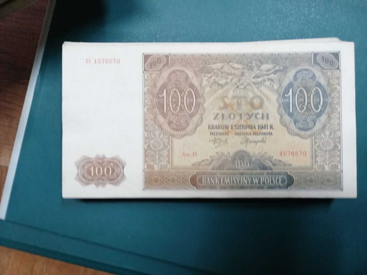 Do sprzedania banknot 100 zł 1941r seria D