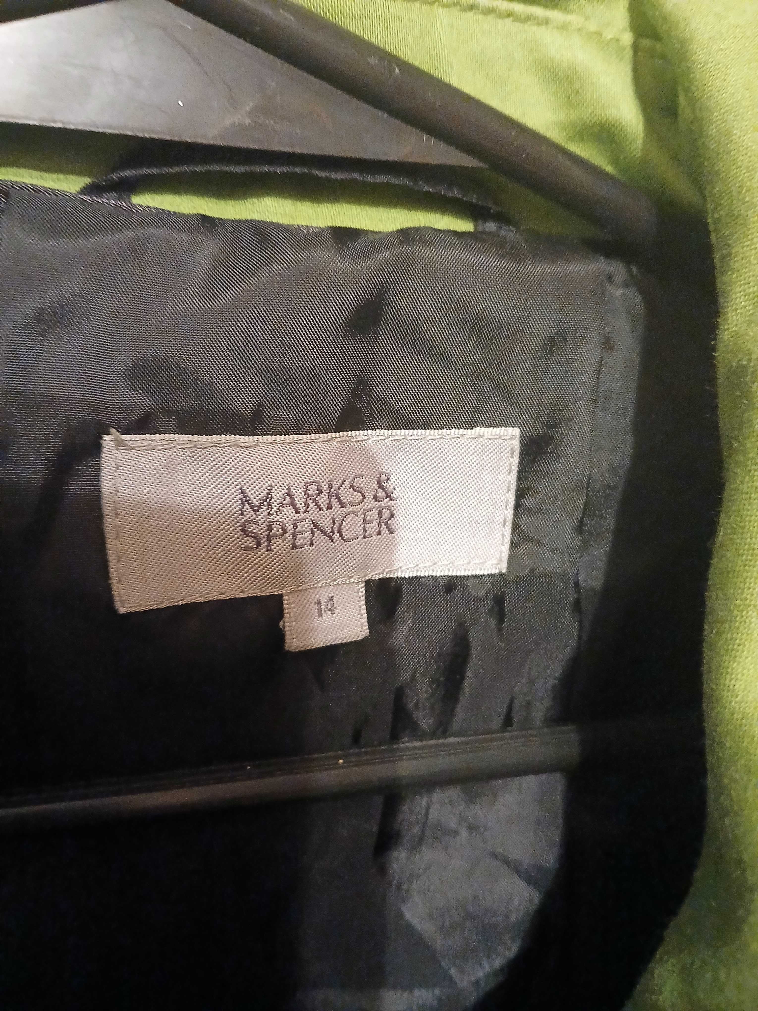 Kurtka damska zielona limonkowa, rozm. XL, firma Marks & Spencer