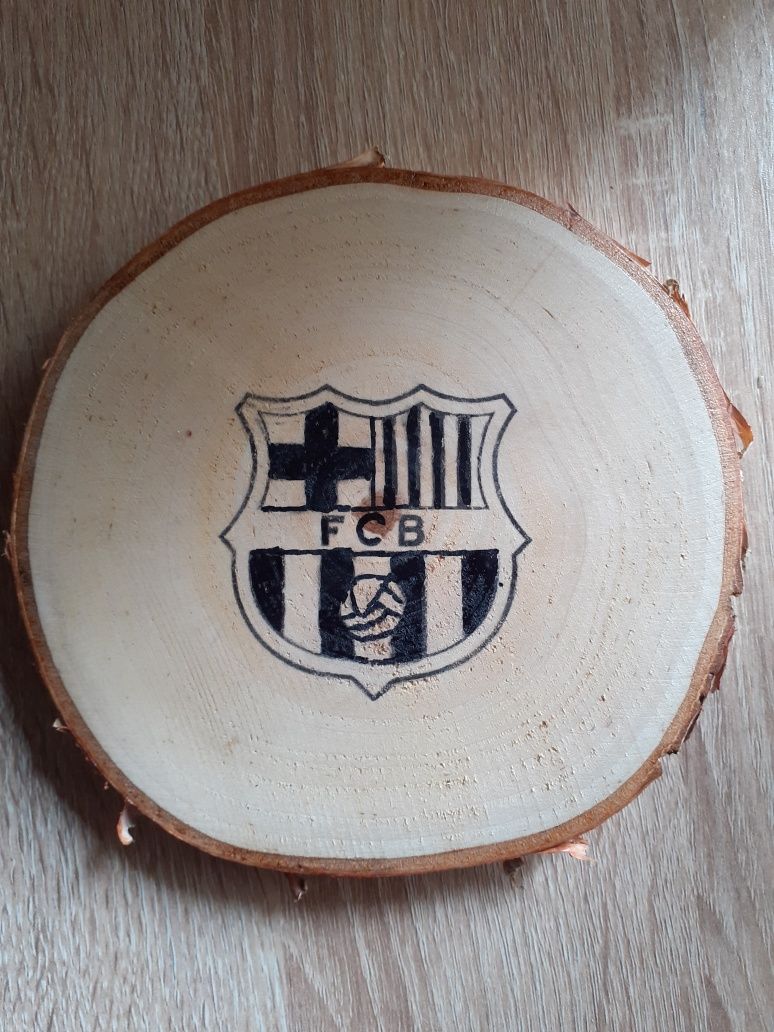 Fc Barcelona. Plaster drewna dekoracyjny ozdobny.