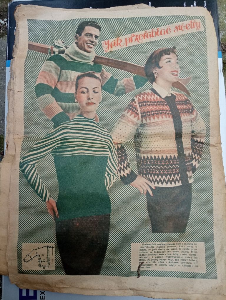 Gazety Przyjaciółka,stare wykroje