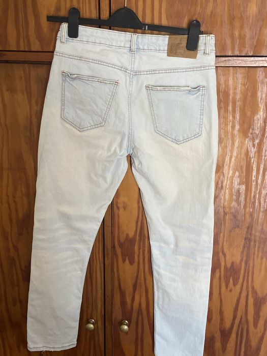 Calças de ganga azul claro