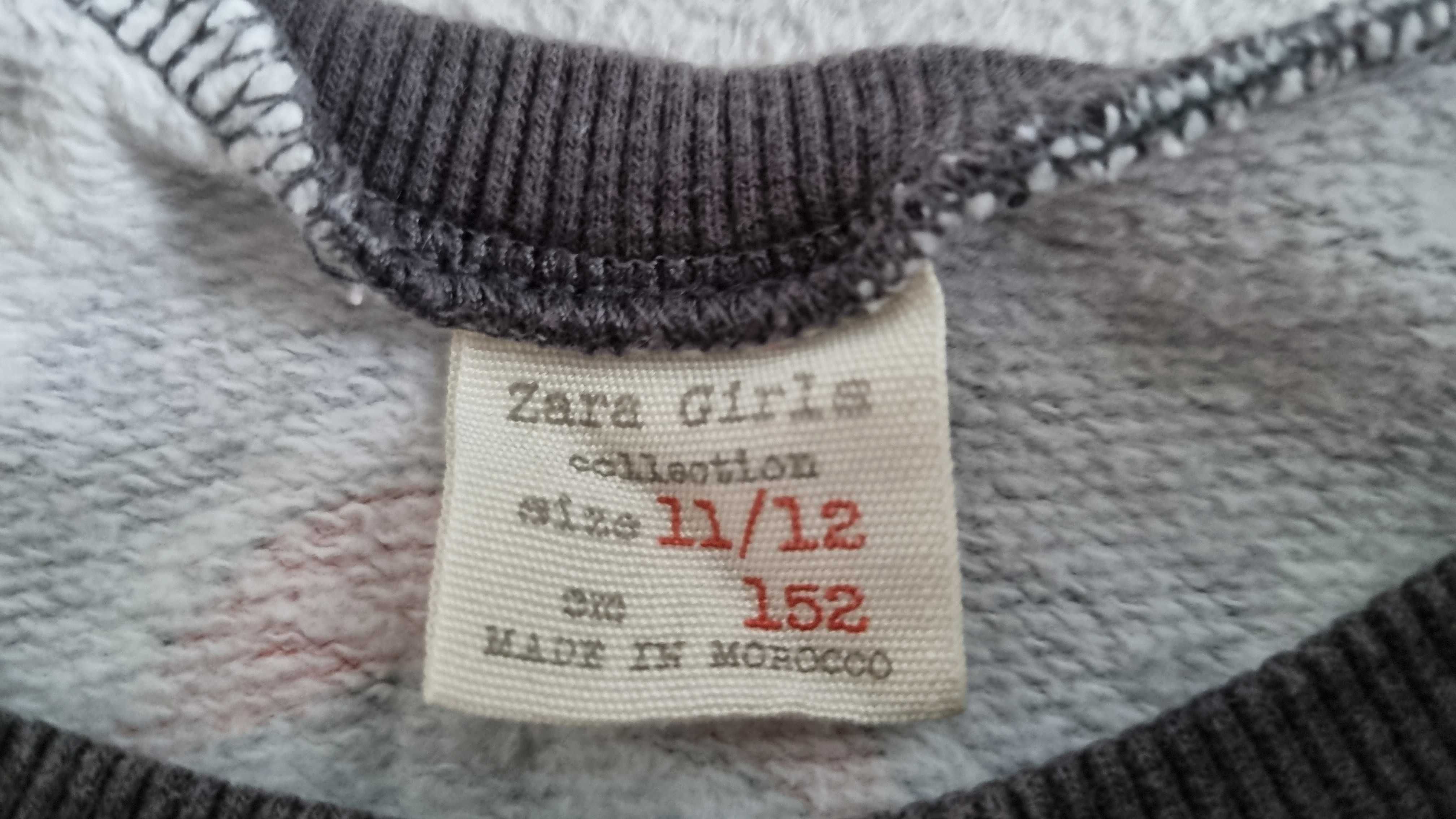 Bluza dziewczęca z obrazkami marki Zara Girls roz. 152