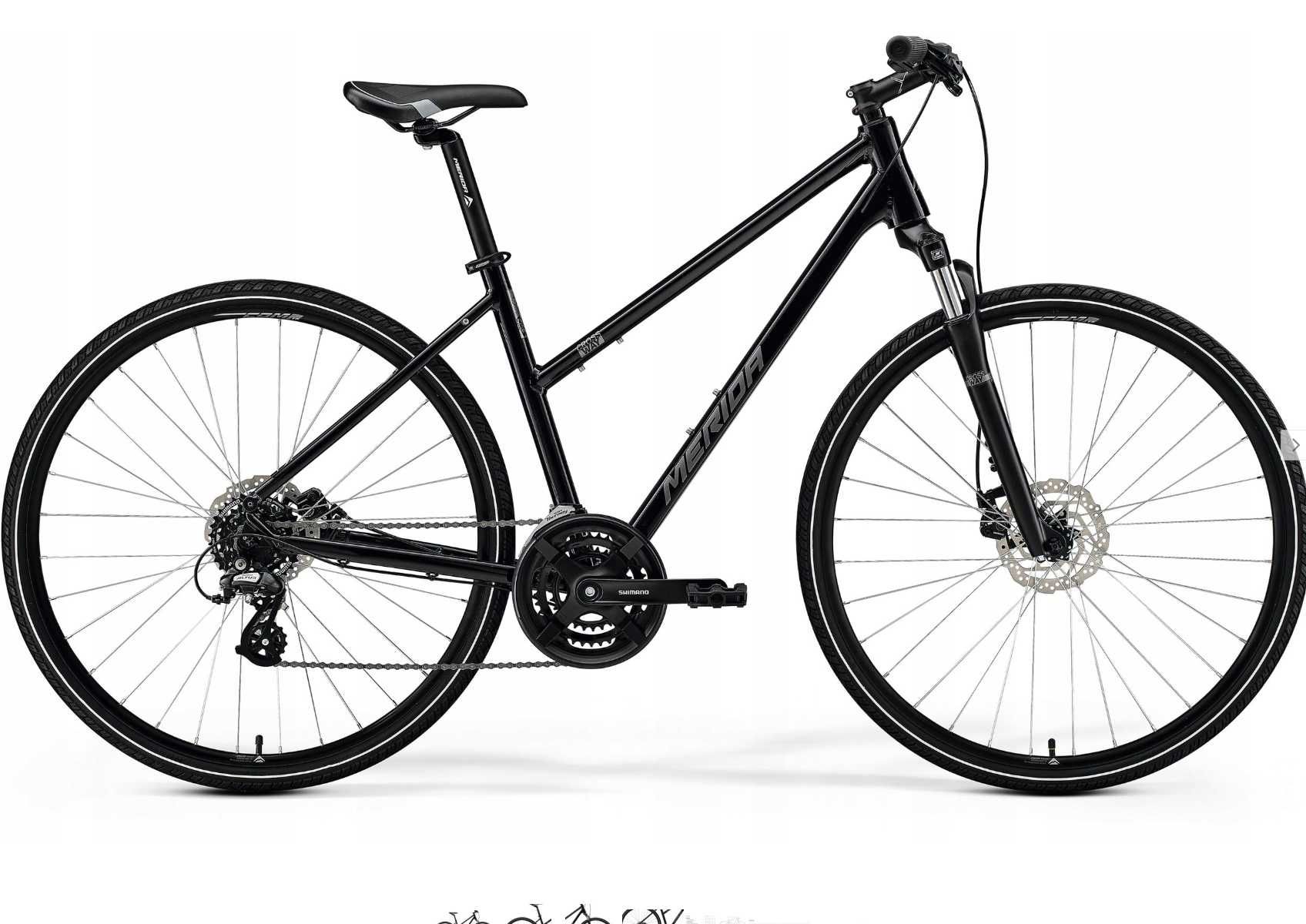 Rower MERIDA CROSSWAY 10 LADY M(51) black(silver)