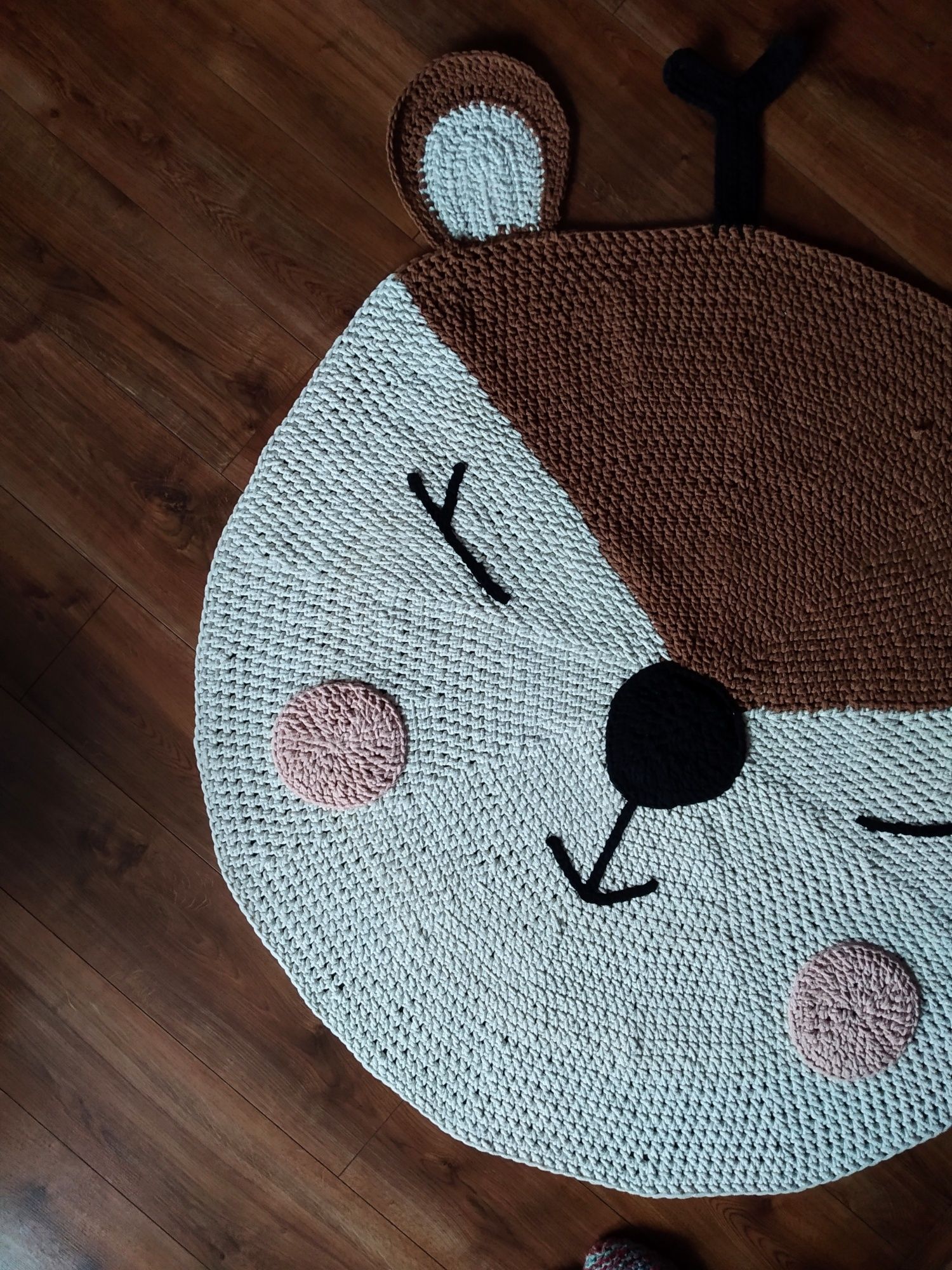 Dywan sarenka, miś, królik, lew itp. sznurek bawełniany średnica 90 cm