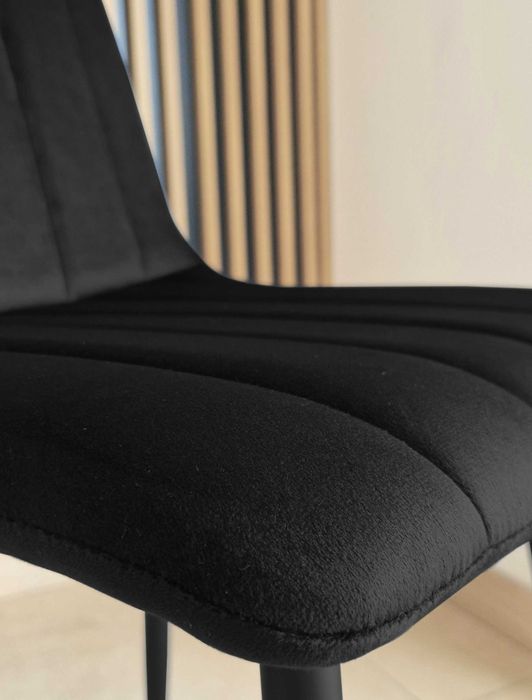 Welurowe krzesło tapicerowane do salonu i jadalni. Nowe. Wysyłka 24h