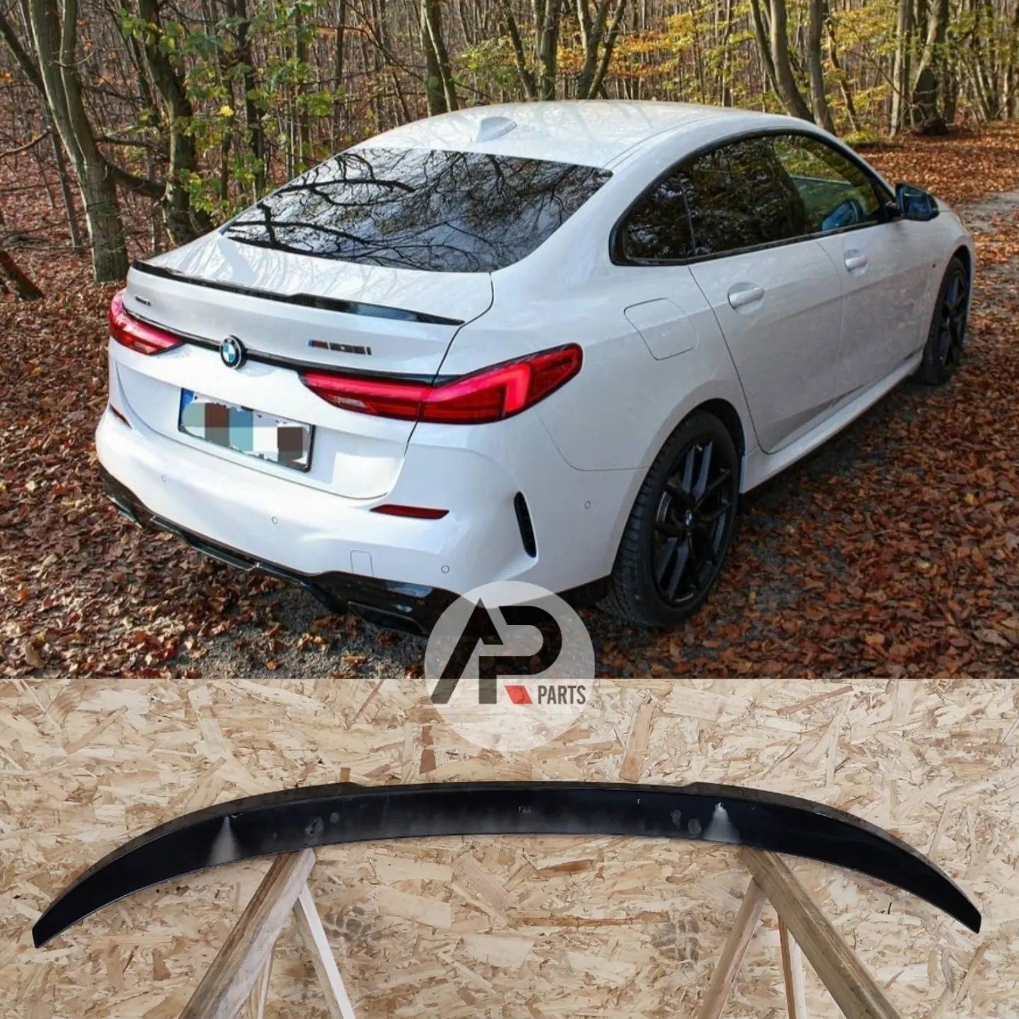 BMW F44 Grand coupe serie 2 Aileron Spoiler Mala M2 Preto brilhante