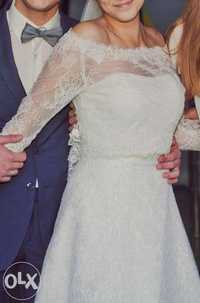Весільна сукня з накидкою