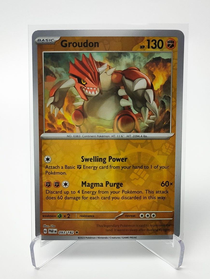 Groudon 093/182 reverse holo karta pokemon Paradox Rift