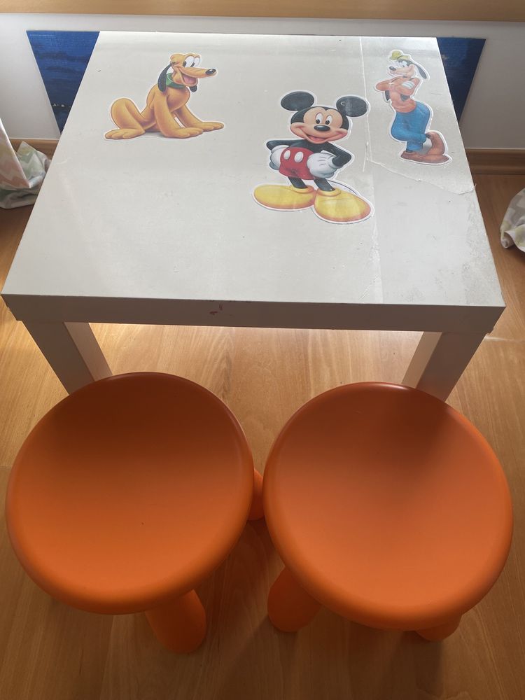 Conjunto banco e mesa crianca Ikea