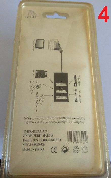 Vendo Cabos Scart ( lote 6 peças ) .