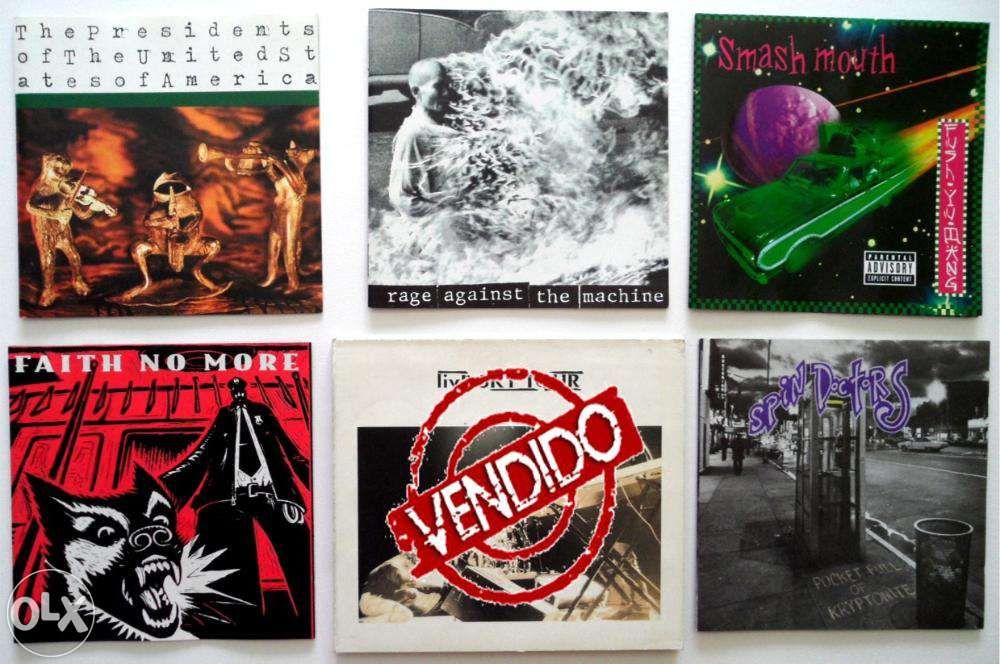 CD'S Faith No More, Rage Against Machine, Spin Doctors, Presidents USA