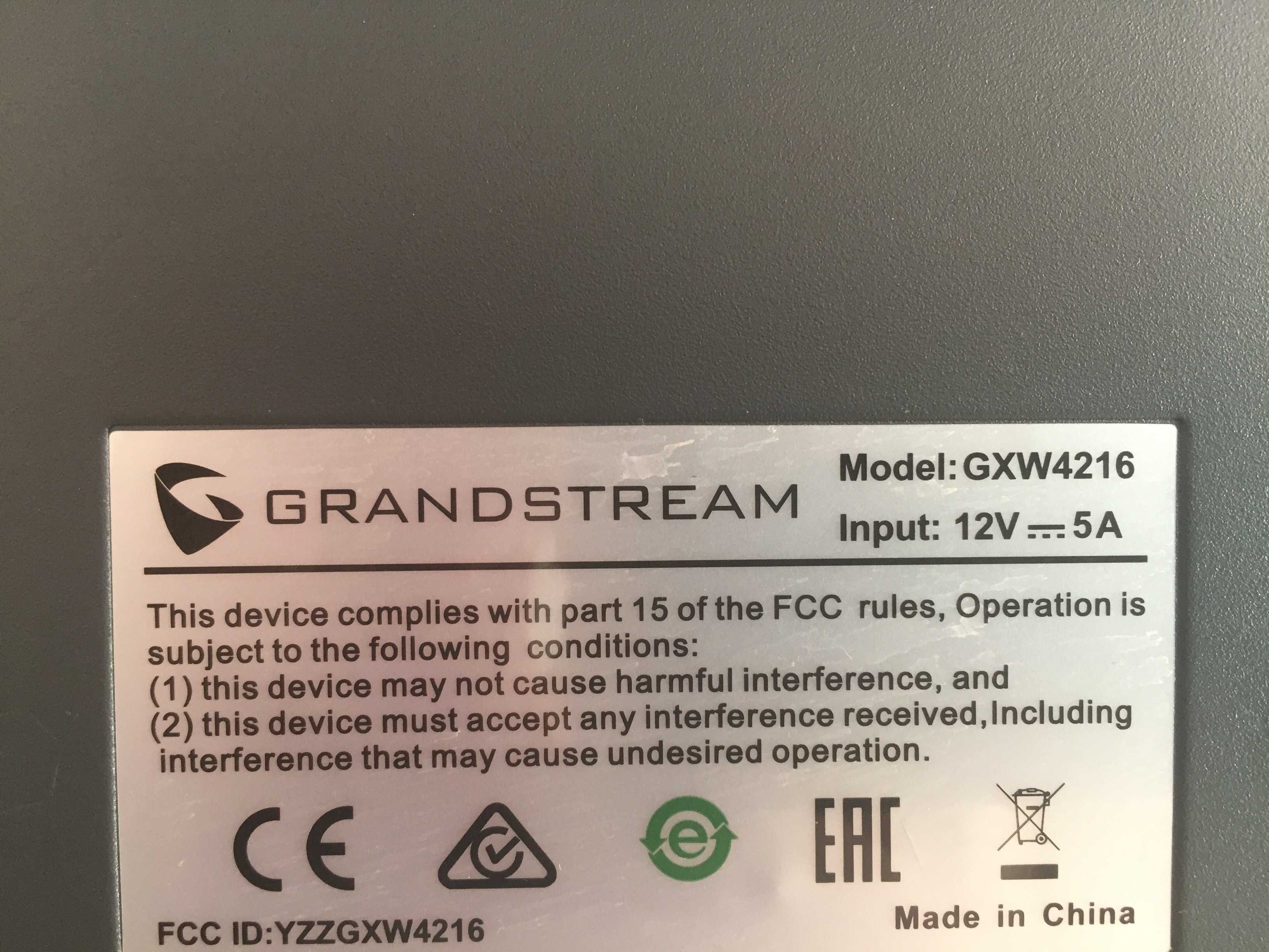 SIP-шлюз GXW4216 - 16 портів FXS (Grandstream)