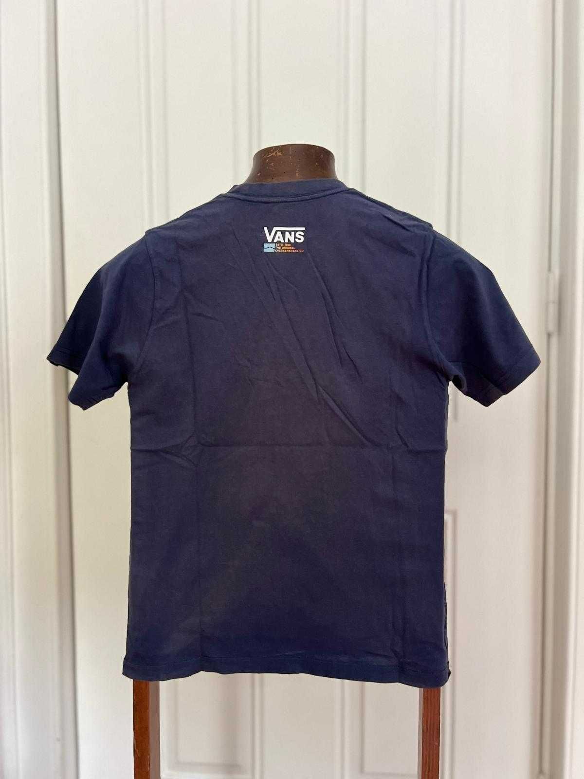 T-shirt Vans kids, azul escura, tamanho 12