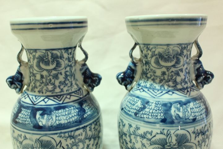 Par de Jarras Porcelana Chinesa Símbolo da Dupla Felicidade XX