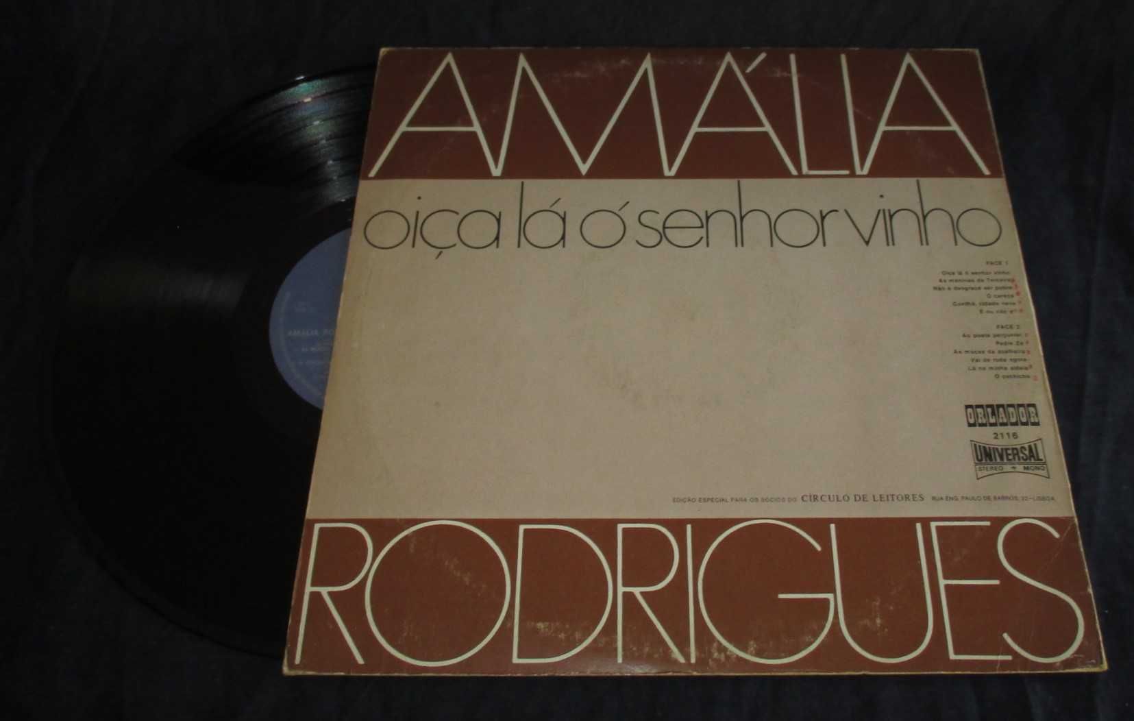 Disco LP Vinil Amália Rodrigues Oiça Lá Ó Senhor Vinho