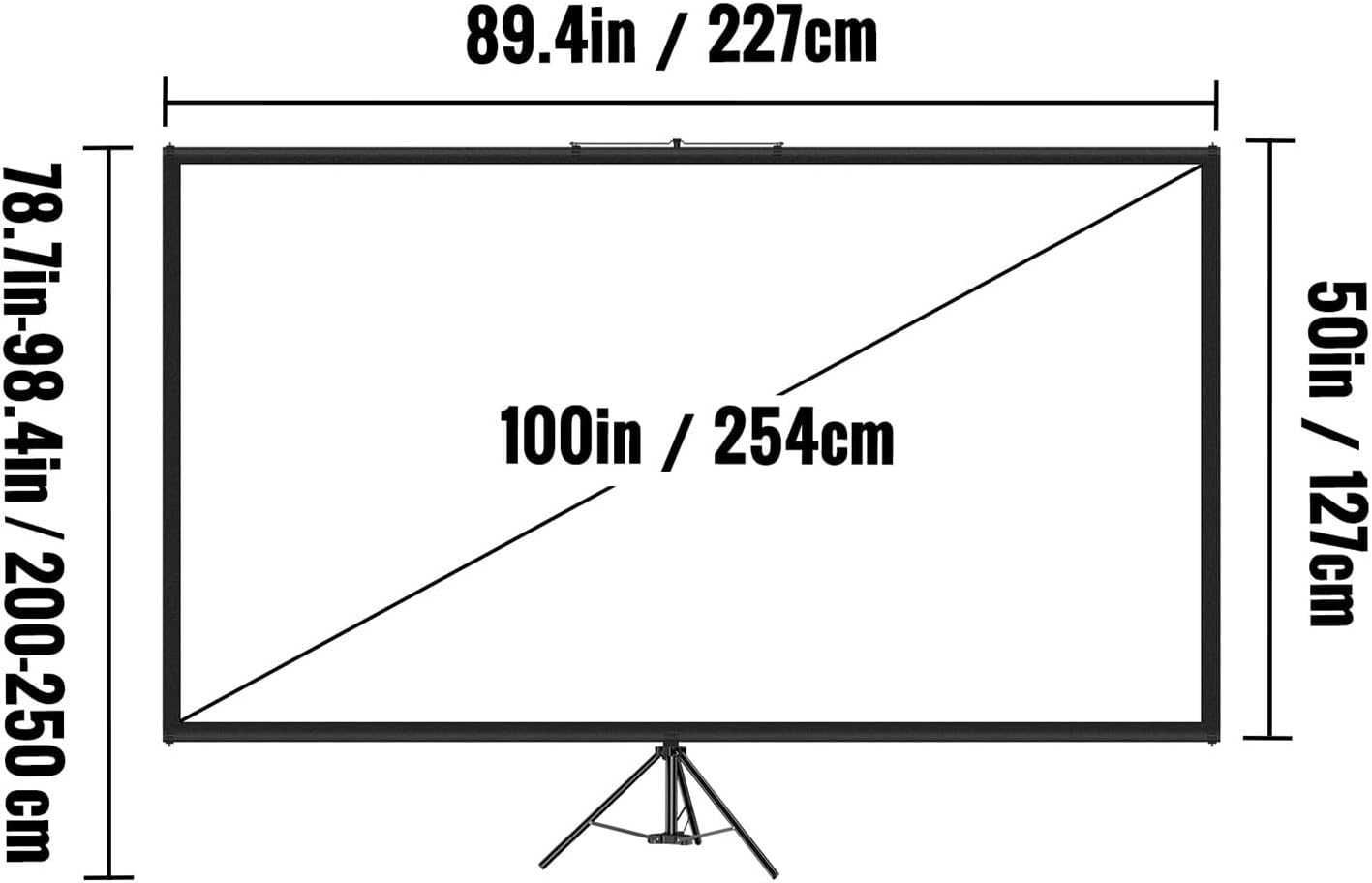 Nowy ekran projekcyjny / projektor / TRIPOD / 100" / 16:9 / 4K !A1607!