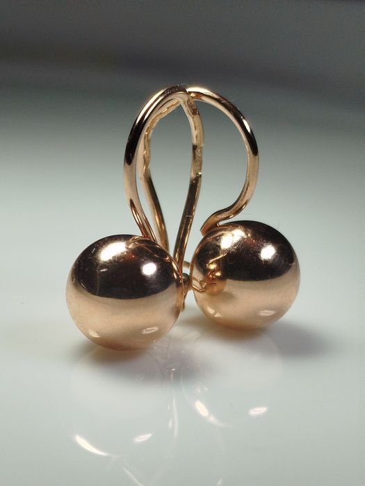 Золотые серьги 583 СССР  Золоті радянські сережки