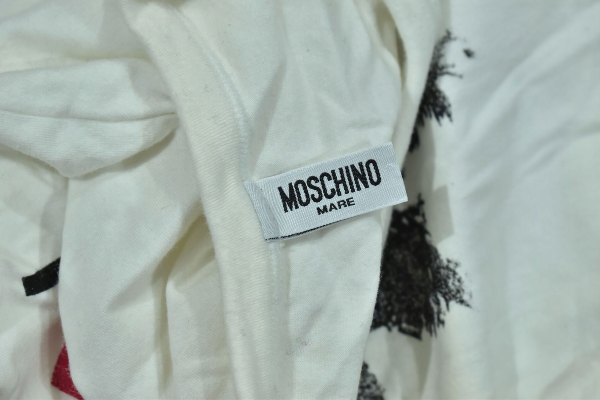 MOSCHINO Biała Logowana Koszulka Damska / M