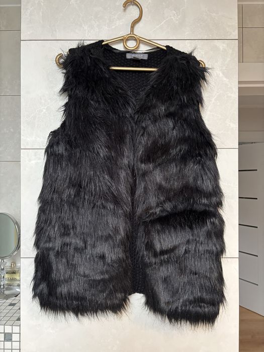 Kamizelka r.S futrzana bezrękawnik ocieplacz r.M