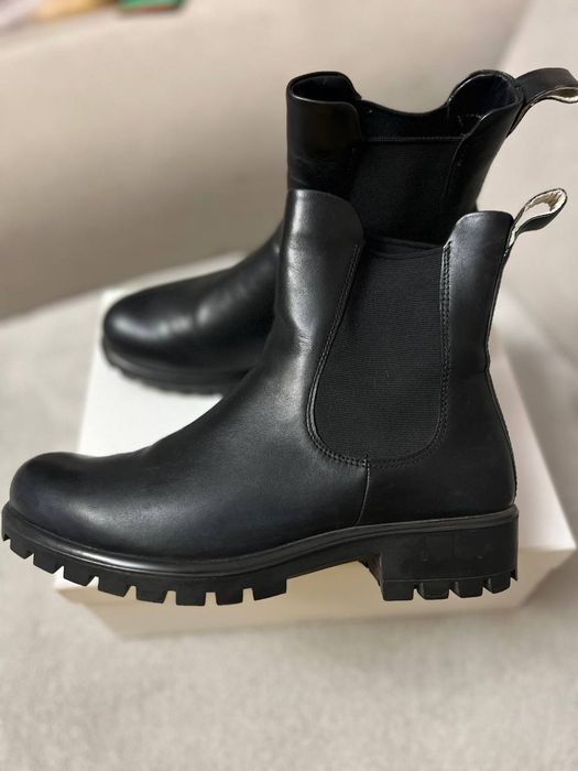 Черевики жіночі Челсі шкіряні Ecco 38 розмір устілка 25 см стан нових