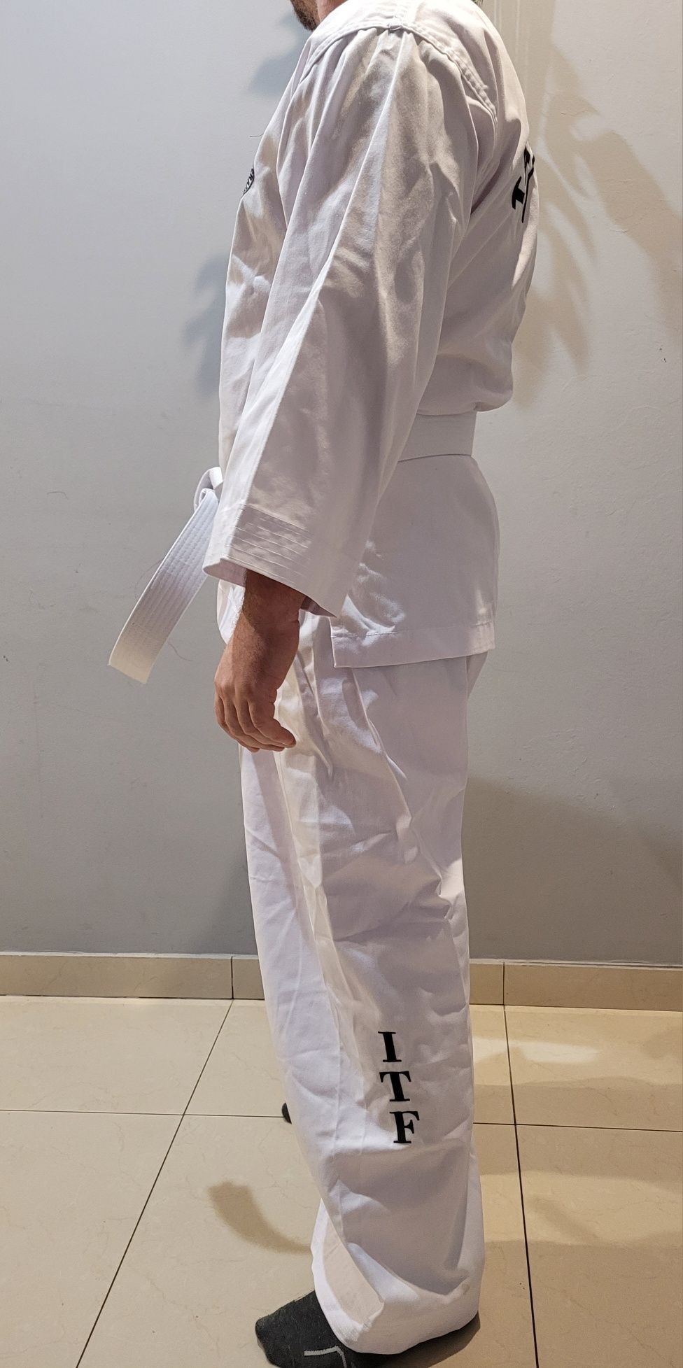 Kimono dobok ITF haftowane 170 cm z pasem