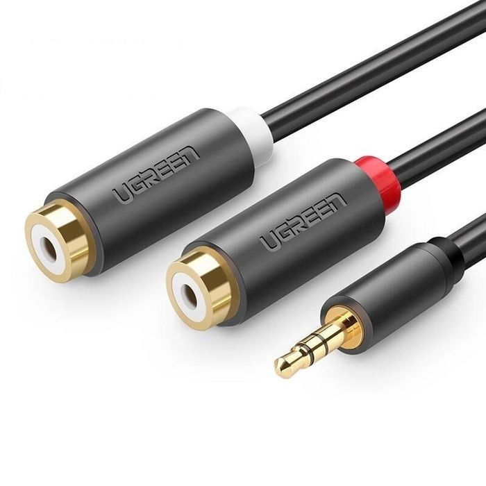 Ugreen Av109 Przewód Męski 3,5Mm Jack Do 2X Żeński Rca (Cinch) 0.25M