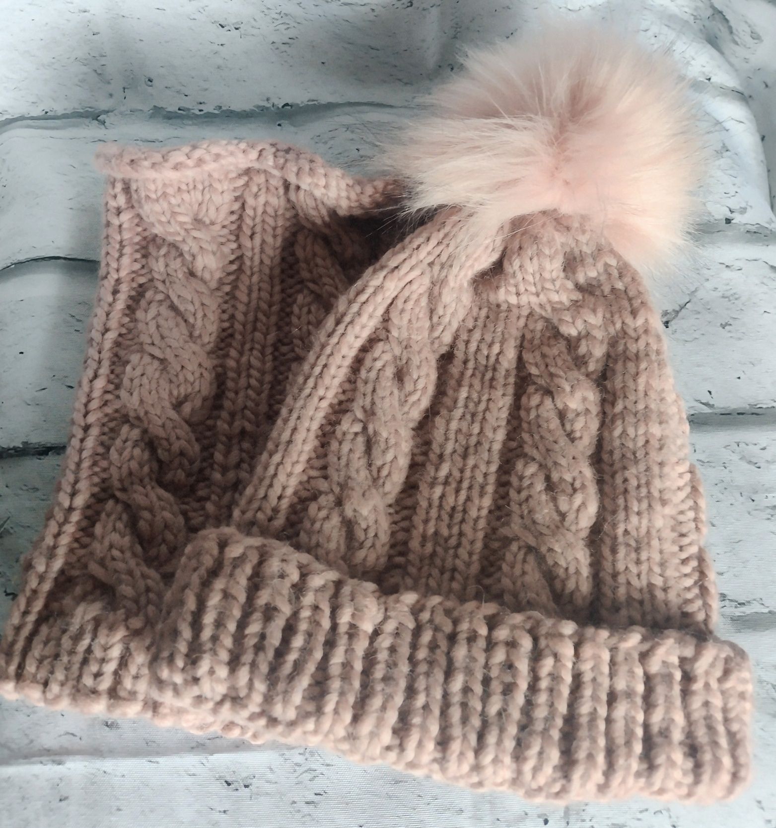 Komplet czpka+komin, handmade