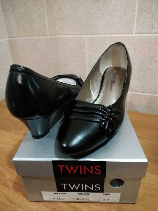 Туфли кожаные черные