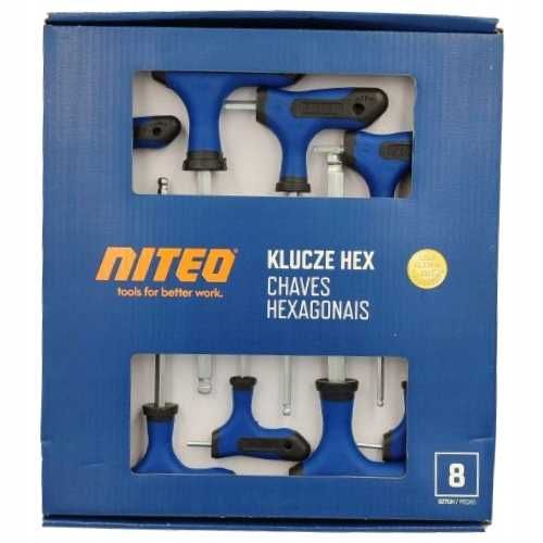 Zestaw kluczy heksagonalnych HEX - 8 sztuk Torx - NITEO, stal CrV