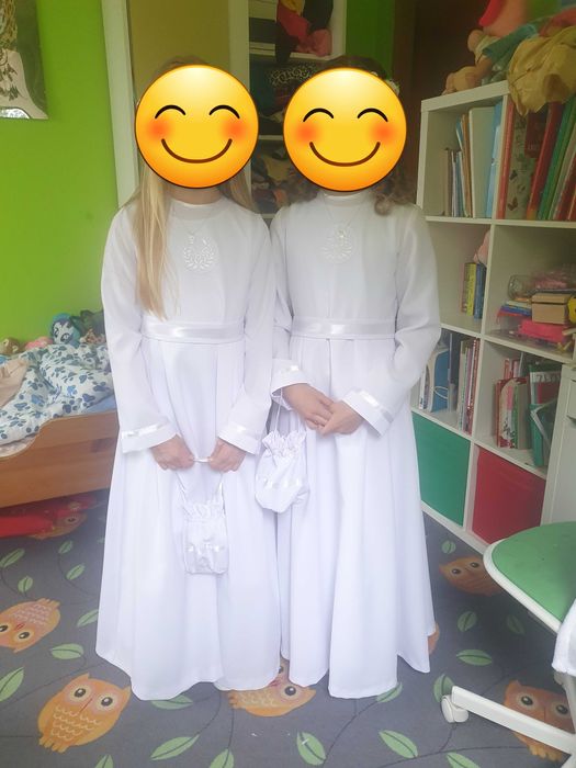 Sukienki komunijne bliźniaczki