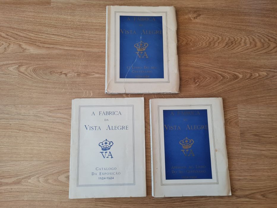 Raro 3 livros Comemorativos Cent. Vista Alegre 1924 Edição Especial.