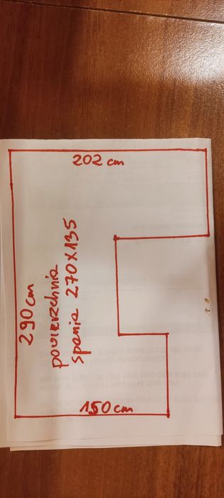 Narożnik z funkcją spania w kształcie U 290x202