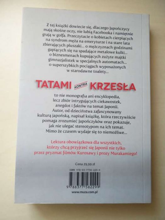 "Tatami kontra krzesła. O Japończykach i Japonii" Rafał Tomański