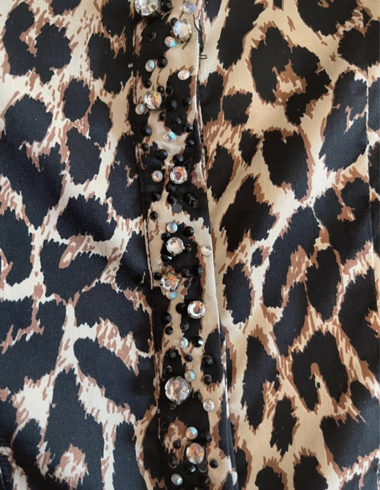 Bluzka koszula leopard z ozdobami