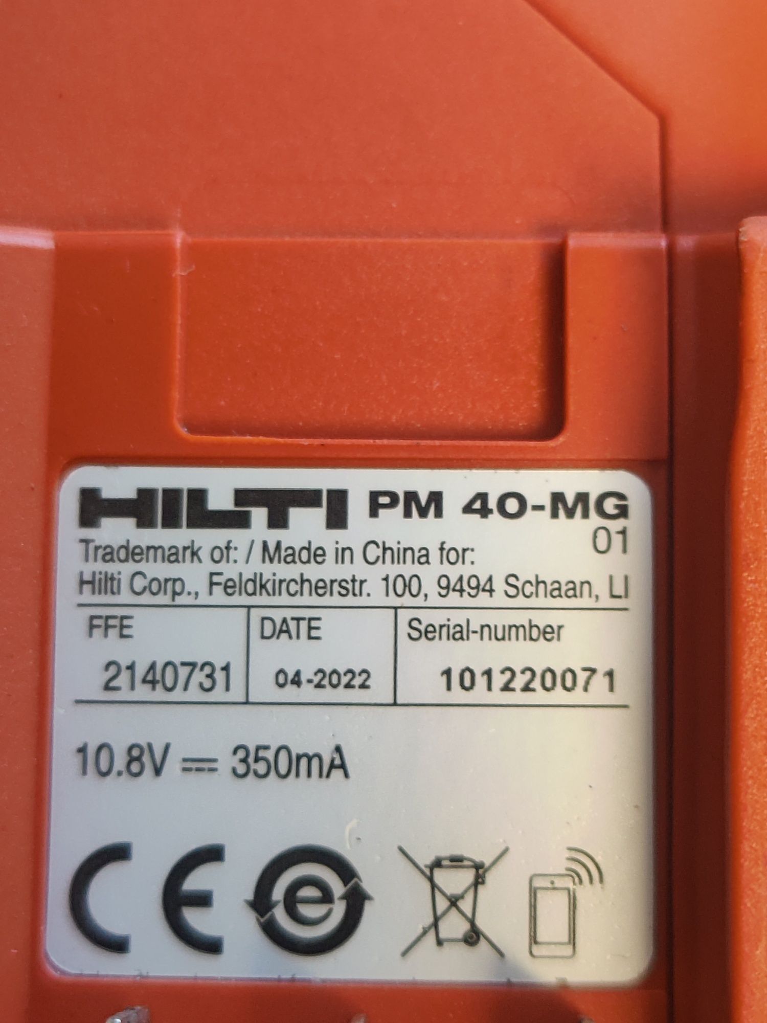 Laser Hilti PM 40 - MG