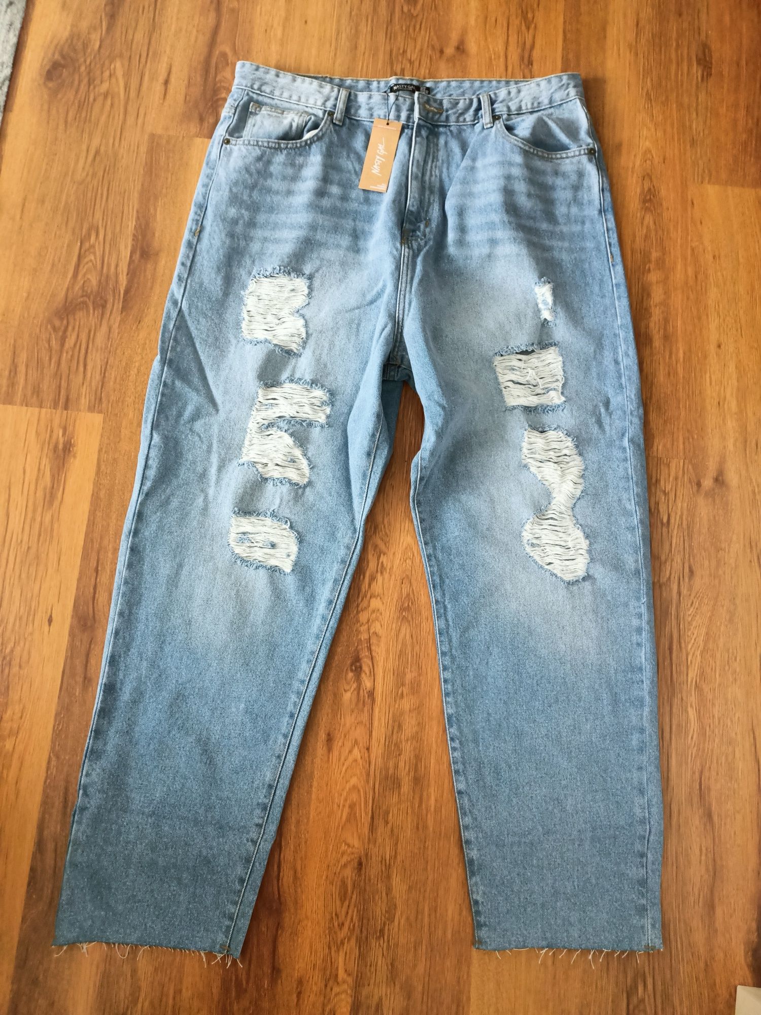 Spodnie jeansowe 48, NastyGal, nowe, 7/8