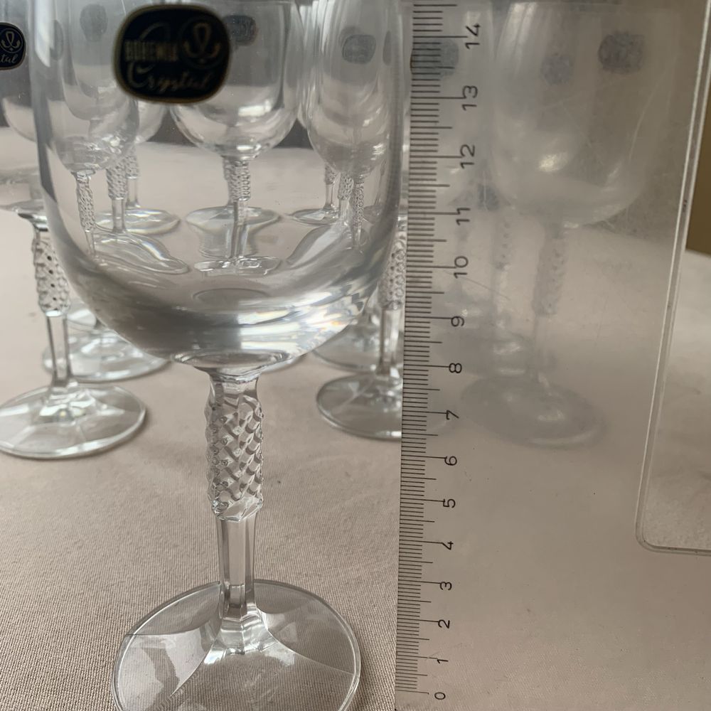 Copos de cristal da Boemia