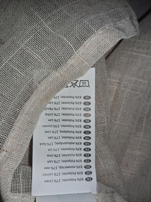 Zasłony ala len bezowe jasne