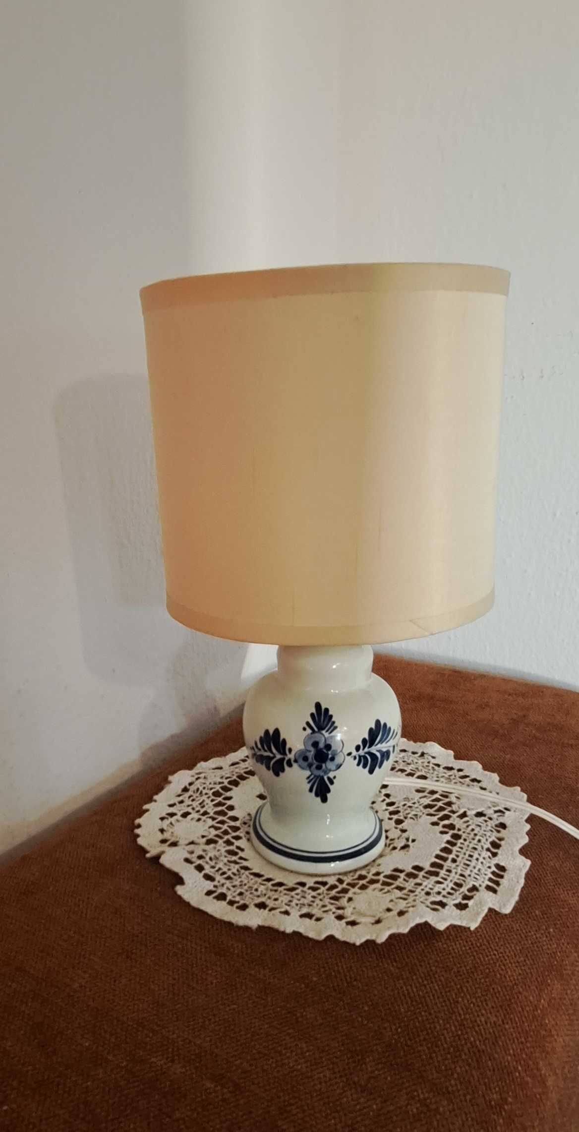lampka porcelanowa Delft sygnowana Holandia