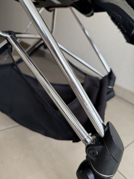Cybex Mios 2.0 Simply Flowers Pink silver srebrna rama różowy kwiaty
