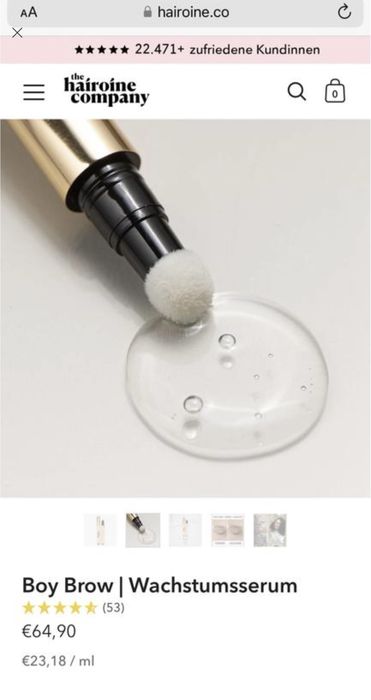 Сироватка для росту брів the hairoine company