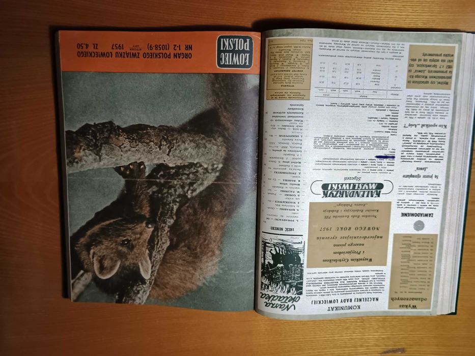 Łowiec Polski roczniki 1956-57 oprawa
