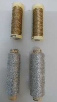 Linhas GUTERMAN e outras bordado metalizado ouro ou prata 50m e 200m