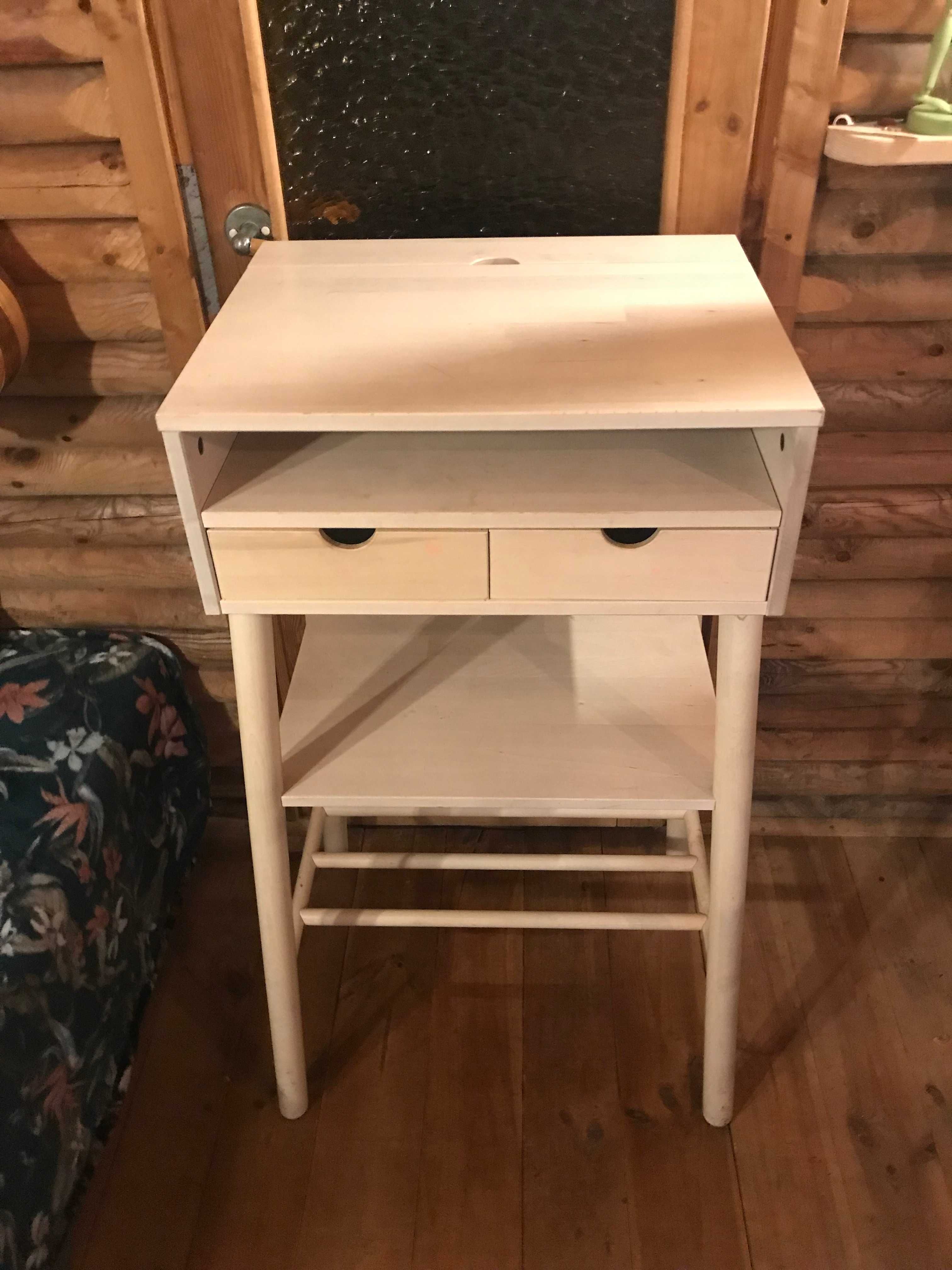 Wysokie biurko w stylu retro IKEA Knotten