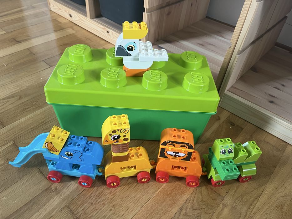Lego duplo 10863 pociąg ze zwierzątkami i papuga