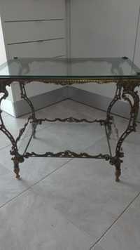 mesa apoio metal e vidro
