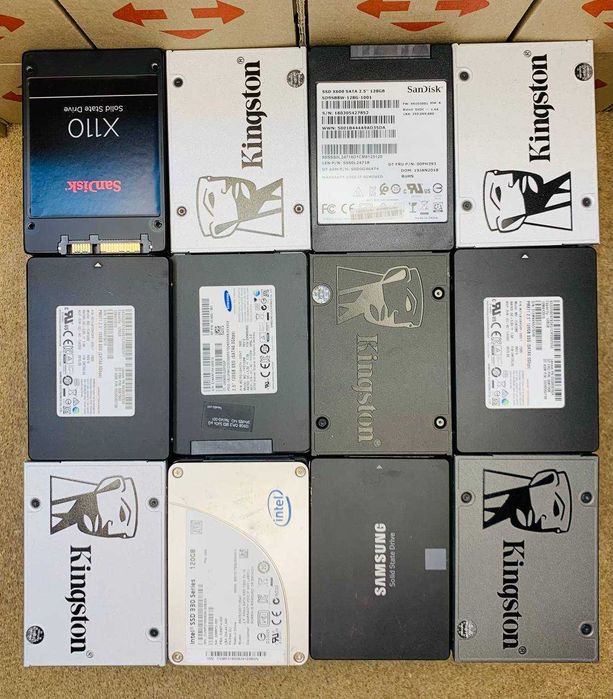 Оригінальні Б/У SSD для ПК та ноутбука | 120-128 GB SATA 3