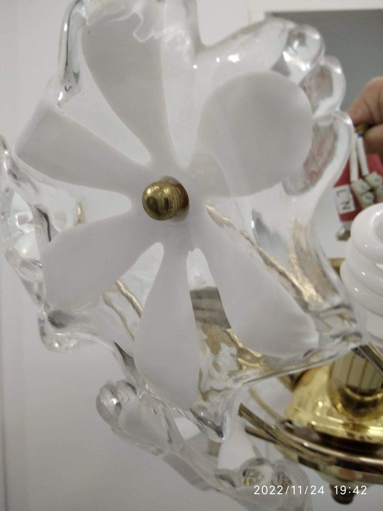 Lampa wisząca sufitowa kwiaty średnica 49 wys 20