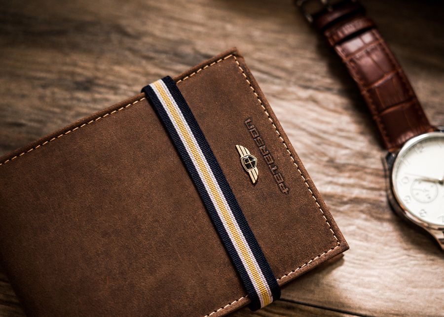 nubukowy portfel męski z ochroną kart rfid - peterson